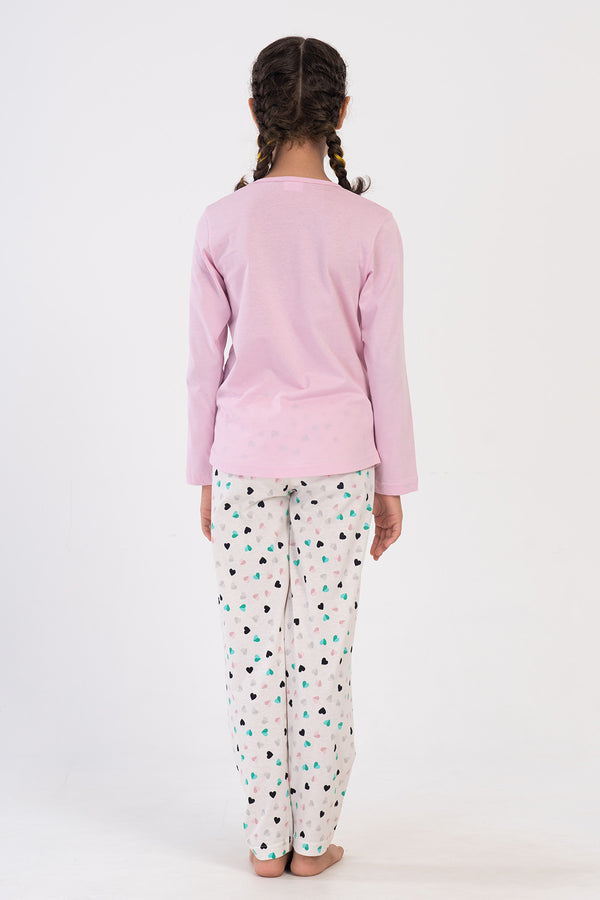 KIZ COCUK SUPREM UZUN KOL PIJAMA TAKIM(9 - 10/15 - 16) 405070 - Vienetta1.GrupPEMBE