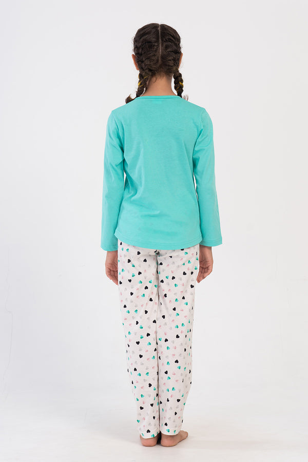 KIZ COCUK SUPREM UZUN KOL PIJAMA TAKIM(9 - 10/15 - 16) 405070 - Vienetta1.GrupPEMBE