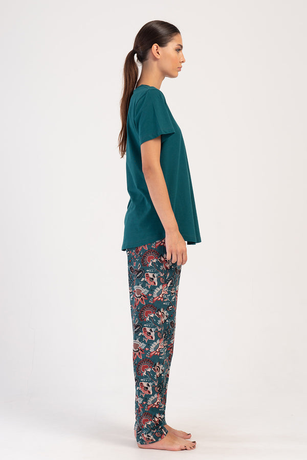 KADIN BATTAL XXL KISA KOL PIJAMA TAKIM 405076 - Vienetta1.GrupPETROL