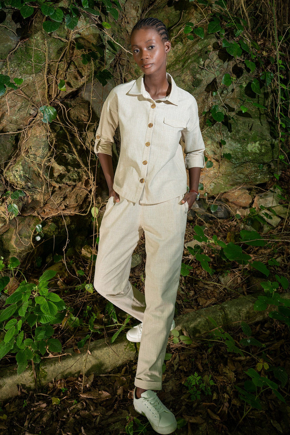 KADIN PANTOLON TAKIM KETEN PLUS 405094 - Vienetta1.GrupBEJ