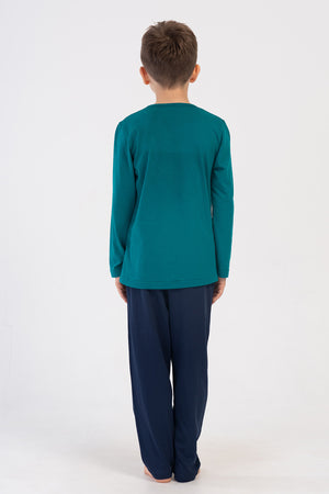 ERKEK COCUK SUPREM UZUN KOL PIJAMA TAKIM(9/10 - 15/16) 405128 - Vienetta1.GrupPETROL
