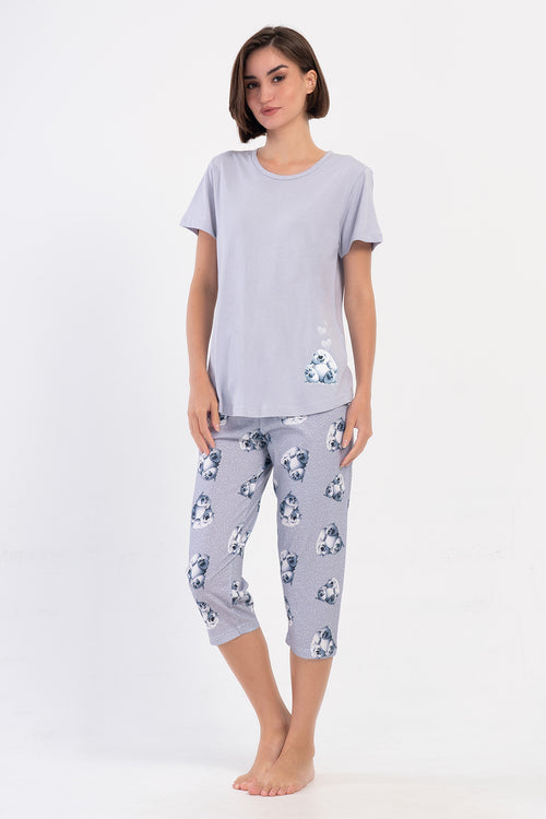 KADIN KISA KOL KAPRI TAKIM 405167 - Vienetta1.GrupGRI