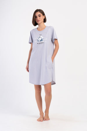 Woman Grateful Supreme O Neck Short Sleeve Tunic