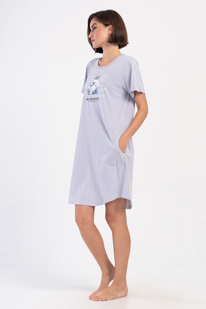 Woman Grateful Supreme O Neck Short Sleeve Tunic