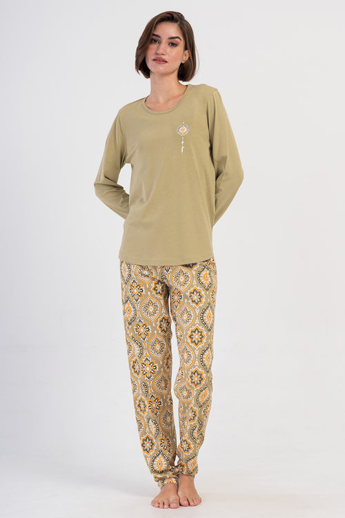 Woman Supreme Big Size Melan Pyjama Set