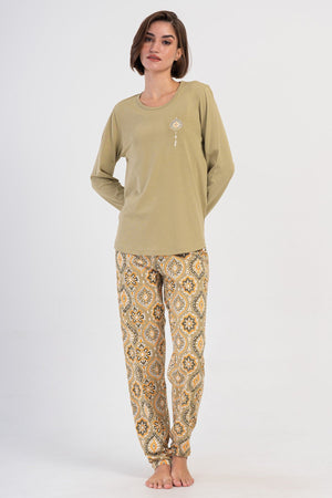 KADIN SUPREM XXL UZUN KOL PIJAMA TAKIM 405178 - Vienetta1.GrupMEADOW
