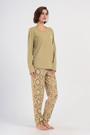 KADIN SUPREM XXL UZUN KOL PIJAMA TAKIM 405178 - Vienetta1.GrupMEADOW