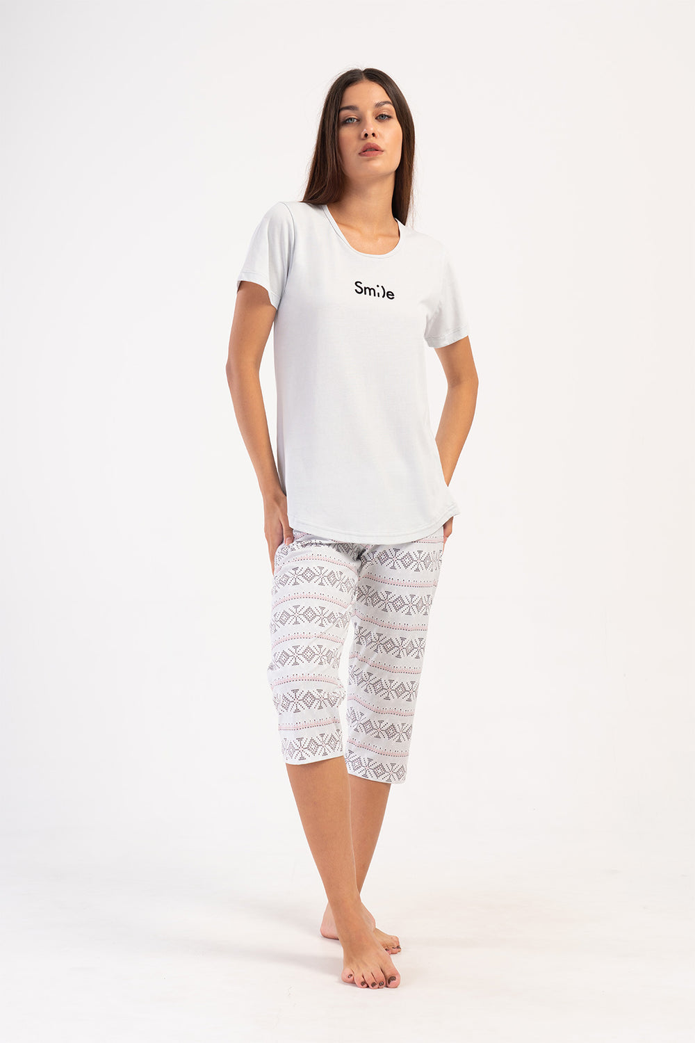 KADIN KISA KOL KAPRI TAKIM 405180 - Vienetta1.GrupGRI