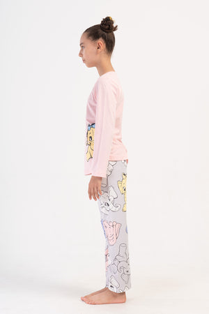 KIZ COCUK SUPREM UZUN KOL PIJAMA TAKIM(9 - 10/15 - 16) 405230 - Vienetta1.GrupAÇIK PEMBE