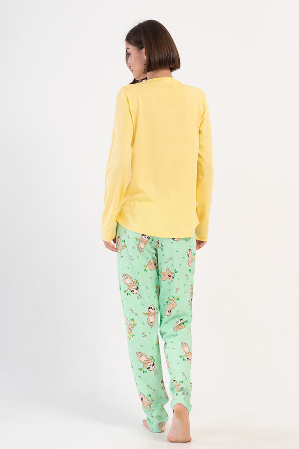 KADIN P.SUPREM O YAKA UZUN KOL ETEGI OVAL PIJAMA TAKIM