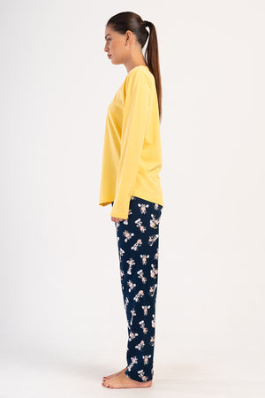 KADIN P.SUPREM O YAKA UZUN KOL ETEGI OVAL PIJAMA TAKIM