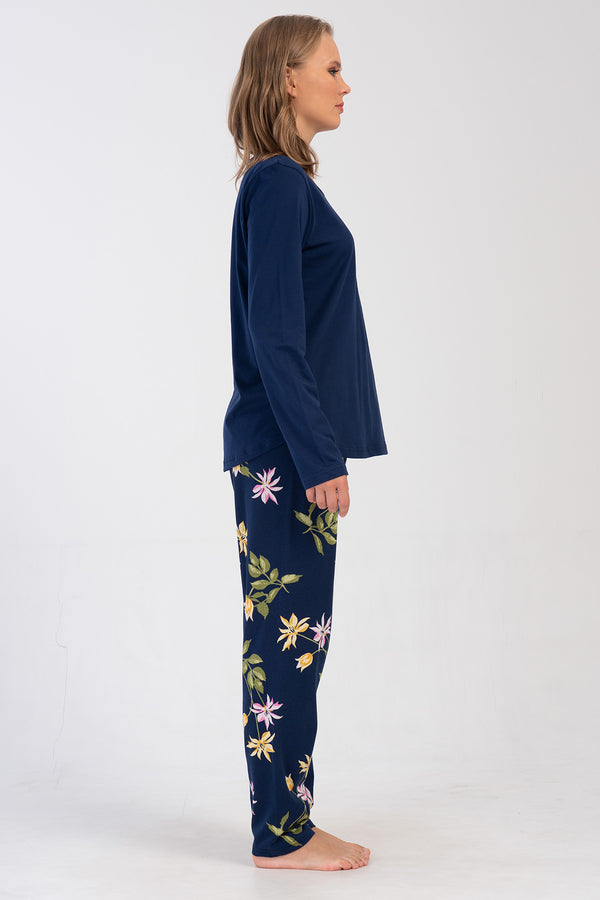 KADIN SUPREM XXL UZUN KOL PIJAMA TAKIM 405241 - Vienetta1.GrupFOREST SHADE