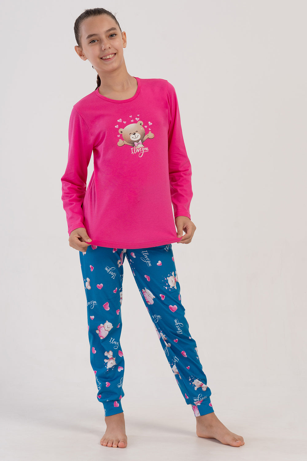 KIZ COCUK SUPREM UZUN KOL PIJAMA TAKIM(9 - 10/15 - 16) 405284 - Vienetta1.GrupPETROL