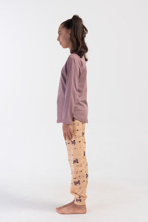 Kids' Girl Brown Supreme Pyjama Set