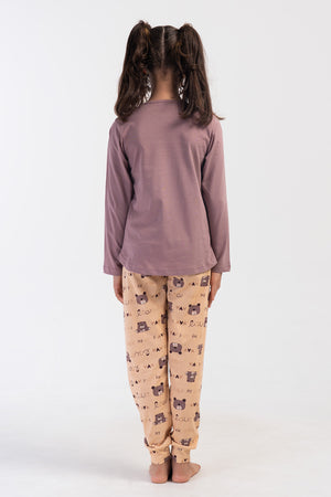 KIZ COCUK SUPREM UZUN KOL PIJAMA TAKIM(9 - 10/15 - 16) 405293 - Vienetta1.GrupKAHVE