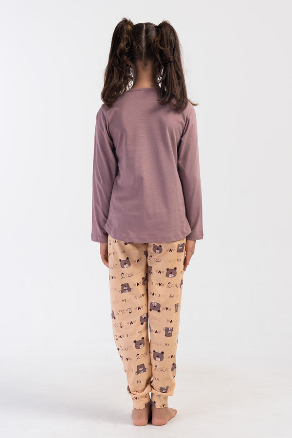 KIZ COCUK SUPREM UZUN KOL PIJAMA TAKIM(9 - 10/15 - 16) 405293 - Vienetta1.GrupKAHVE