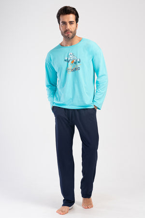 ERKEK SUPREM UZUN KOL PIJAMA TAKIM 405315