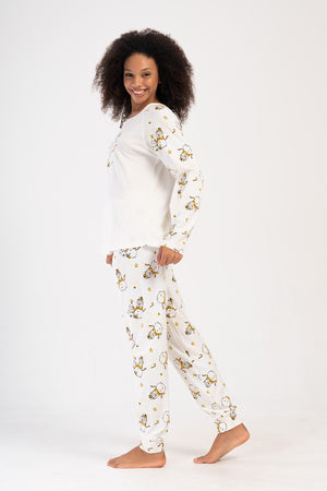 KADIN SUPREM XXL UZUN KOL PIJAMA TAKIM 405337 - Vienetta1.GrupKREM