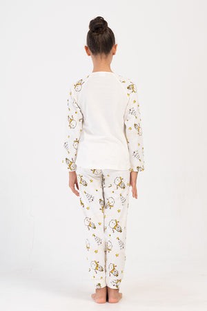 KIZ COCUK SUPREM UZUN KOL PIJAMA TAKIM(3 - 4/7 - 8) 405338 - Vienetta1.GrupKREM