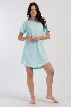 KADIN XXL KISA KOL TUNIK SUPREM 405346 - Vienetta1.GrupMINT