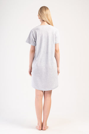 KADIN XXL KISA KOL TUNIK SUPREM 405354 - Vienetta1.GrupGRAY MELANGE