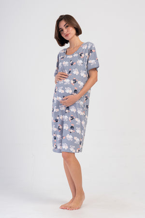 KADIN SUPREM HAMILE 3/4KOL SABAHLIK TAKIM 405364 - Vienetta1.GrupBABY PINK