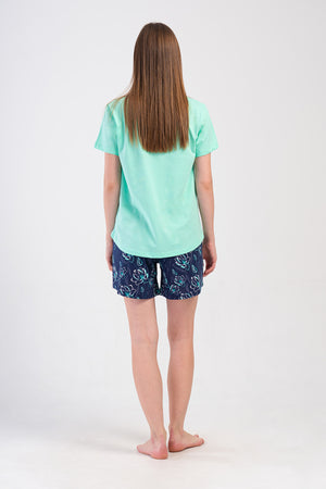 KADIN BATTAL XXL KISA KOL SORT TAKIM 405368 - Vienetta1.GrupSU YESILI