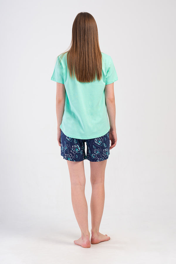 KADIN BATTAL XXL KISA KOL SORT TAKIM 405368 - Vienetta1.GrupSU YESILI