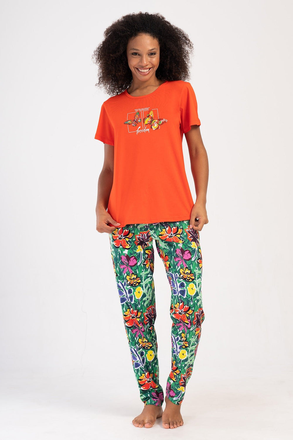 KADIN SUPREM XXL KISA KOL PIJAMA TAKIM 405382 - Vienetta1.GrupY.NARCICEK