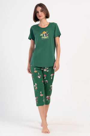 KADIN KISA KOL KAPRI TAKIM 407007 - Vienetta1.GrupZUMRUT