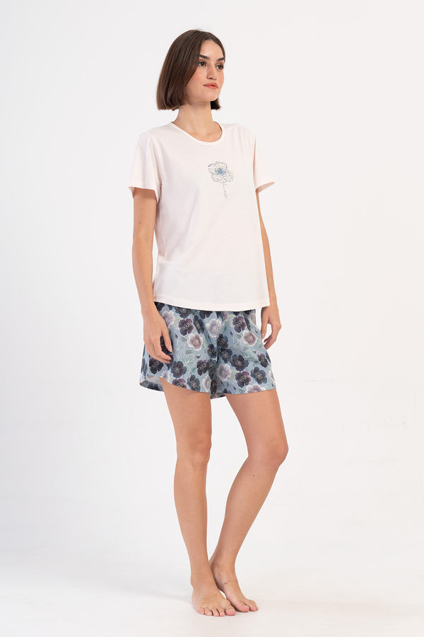 KADIN XXL KISA KOL SORT TAKIM 407014 - Vienetta1.GrupAÇIK PEMBE