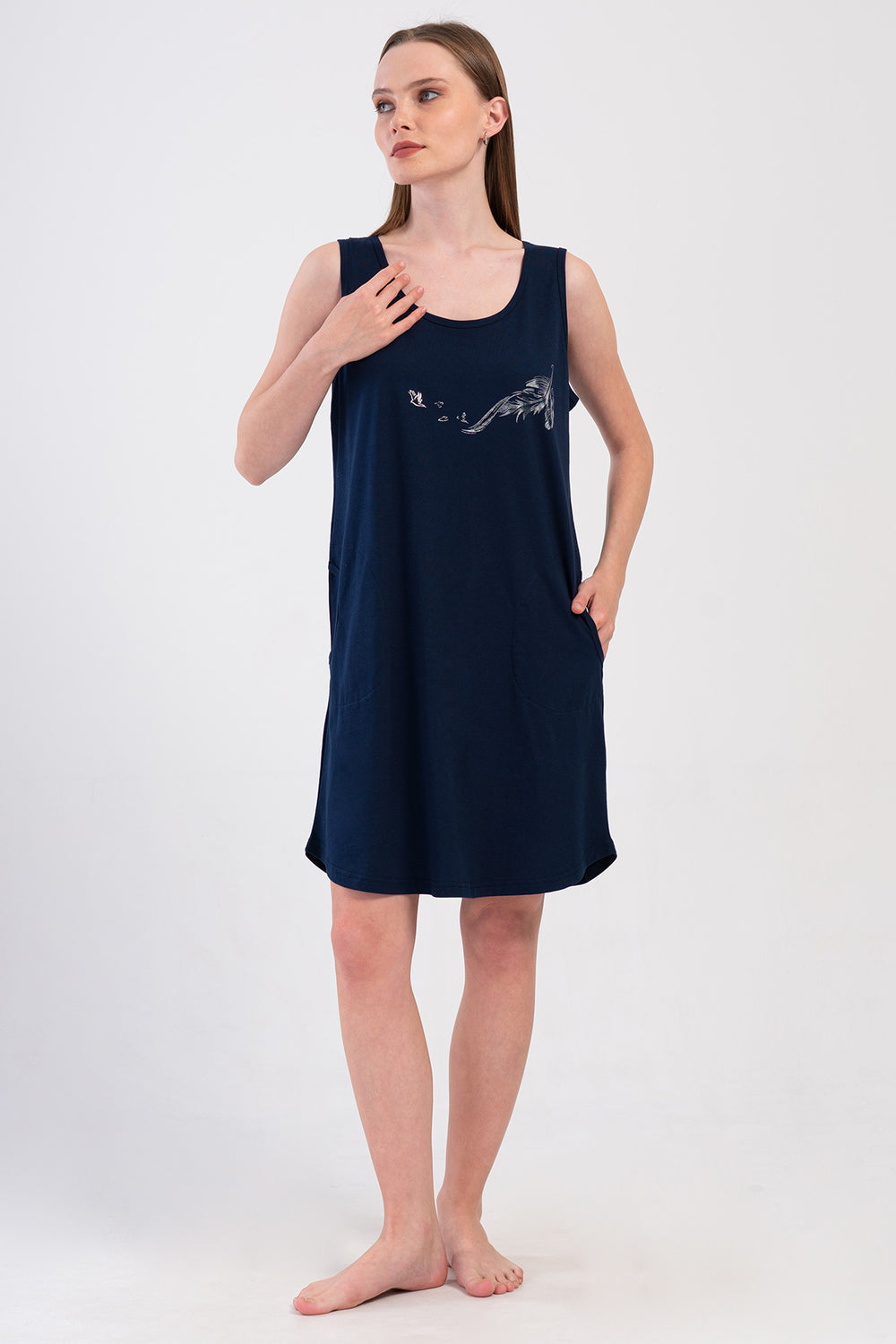 KADIN XXL TUNIK SUPREM 407062 - Vienetta1.GrupY.LACIVERT