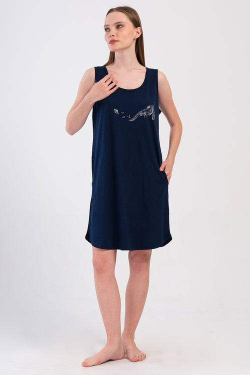 KADIN XXL TUNIK SUPREM 407062 - Vienetta1.GrupY.LACIVERT