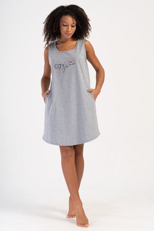 KADIN XXL TUNIK SUPREM 407064 - Vienetta1.GrupGRAY MELANGE