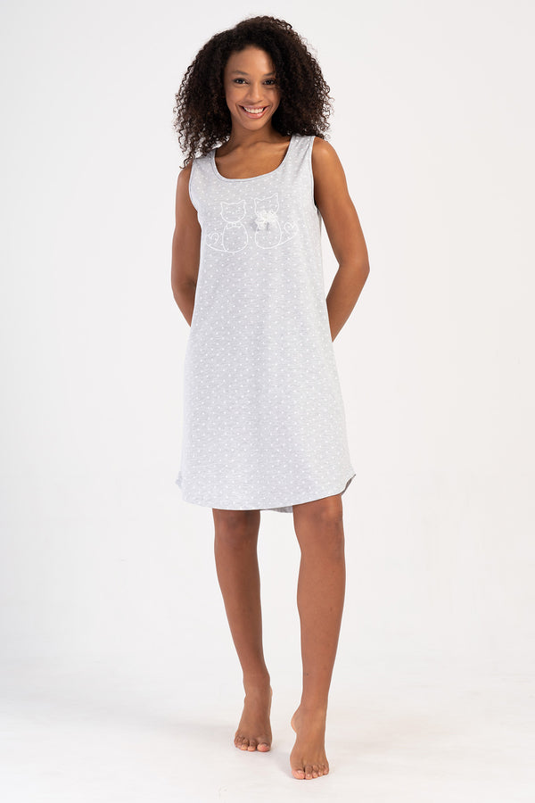 KADIN GENIS ASKILI TUNIK 408004 - Vienetta1.GrupGRAY MELANGE