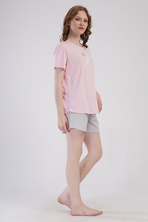Woman Supreme Big Size Vesa Short Sleeve Short Set