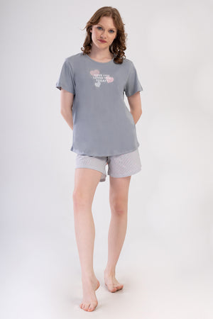 Woman Supreme Big Size Vesa Short Sleeve Short Set