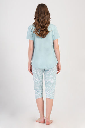 Woman Supreme Big Size Sea Star Capri Set