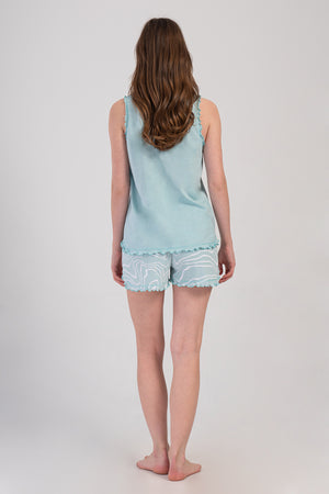 Woman Supreme Big Size Sea Star Sleeveless Short Set