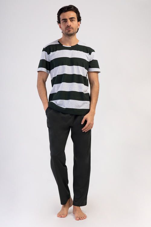 ERKEK PIJAMA TAKIM SUPREM 408074 - VienettaGRAY MELANGEM