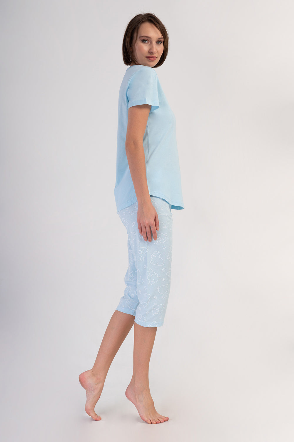 Woman Supreme Soft Blue Capri Set