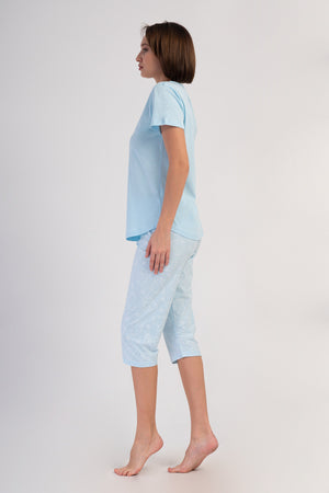Woman Supreme Soft Blue Capri Set