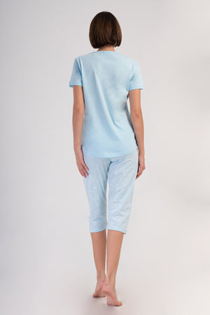 Woman Supreme Soft Blue Capri Set