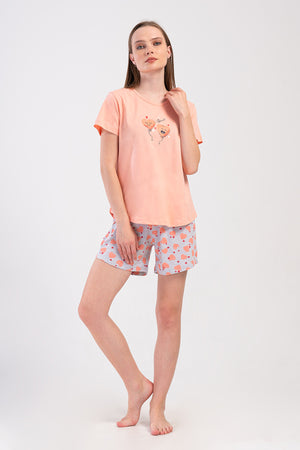 KADIN KISA KOL SORT TAKIM 408092 - Vienetta1.GrupBABY PINK