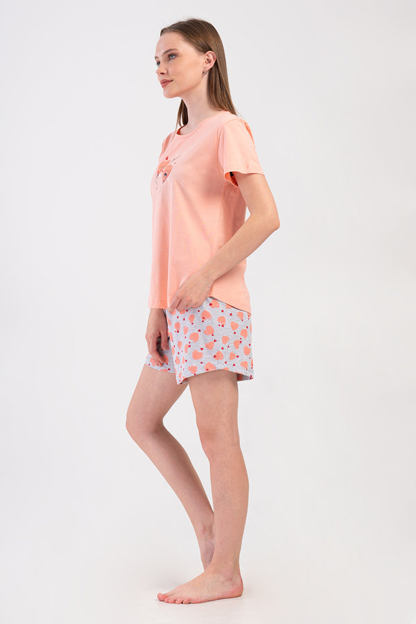 KADIN KISA KOL SORT TAKIM 408092 - VienettaBABY PINKM