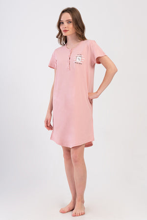 KADIN PATLI KISA KOL TUNIK 408106 - Vienetta1.GrupPINK