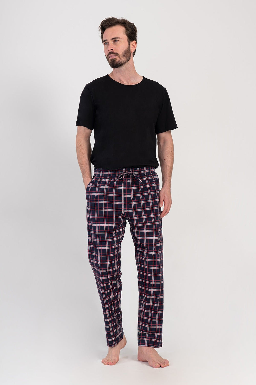 ERKEK SUPREM TEK ALT PIJAMA 408132 - Vienetta1.GrupY.LACIVERT