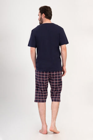 Man Supreme Big Size Kotnel Capri Set