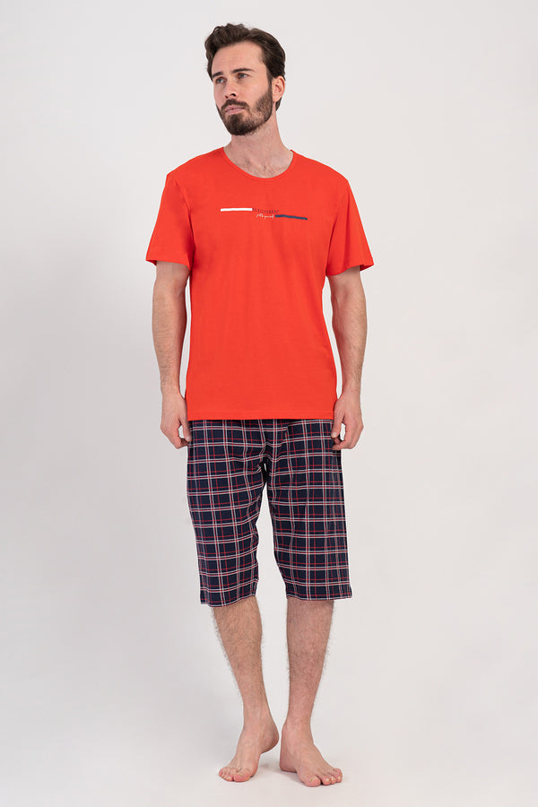 Man Supreme Big Size Kotnel Capri Set