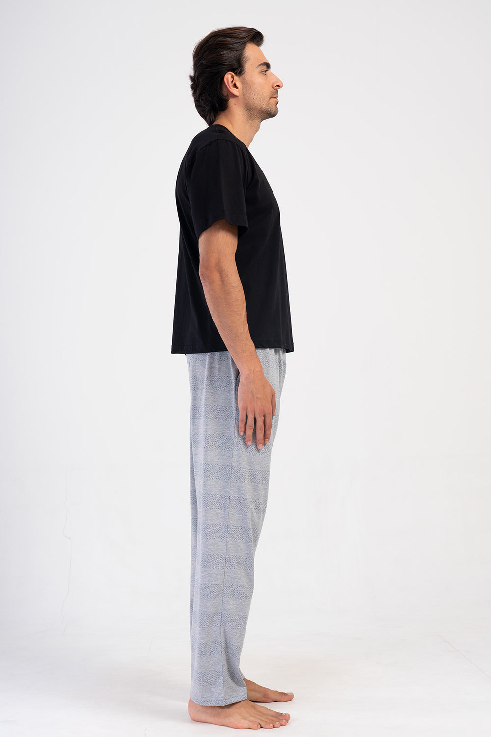 ERKEK SUPREM TEK ALT PIJAMA 408136 - Vienetta1.GrupGRAY MELANGE